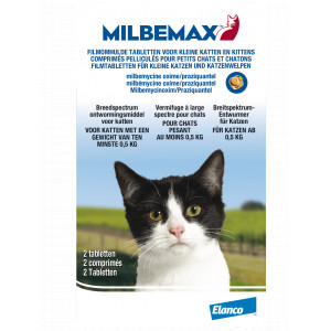 Afbeelding Milbemax Kleine katten en kittens 2 Tabletten door Brekz.nl