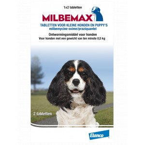 Milbemax ontwormingstabletten kleine honden en puppies