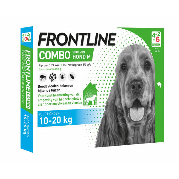 Frontline Combo Spot On hond M / 10-20 kg 3 x 6 pipetten