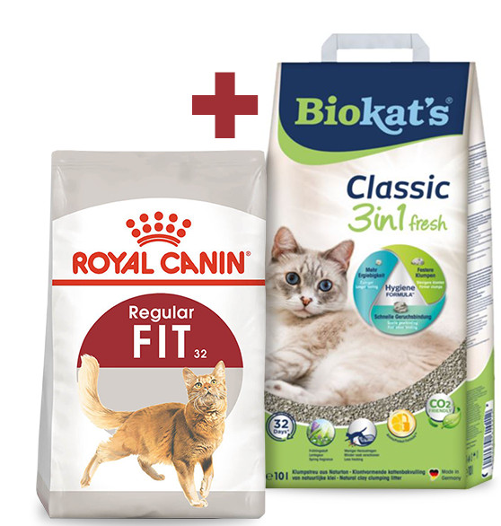 Royal Canin kattenvoer + Biokat's kattengrit Combi Aanbieding