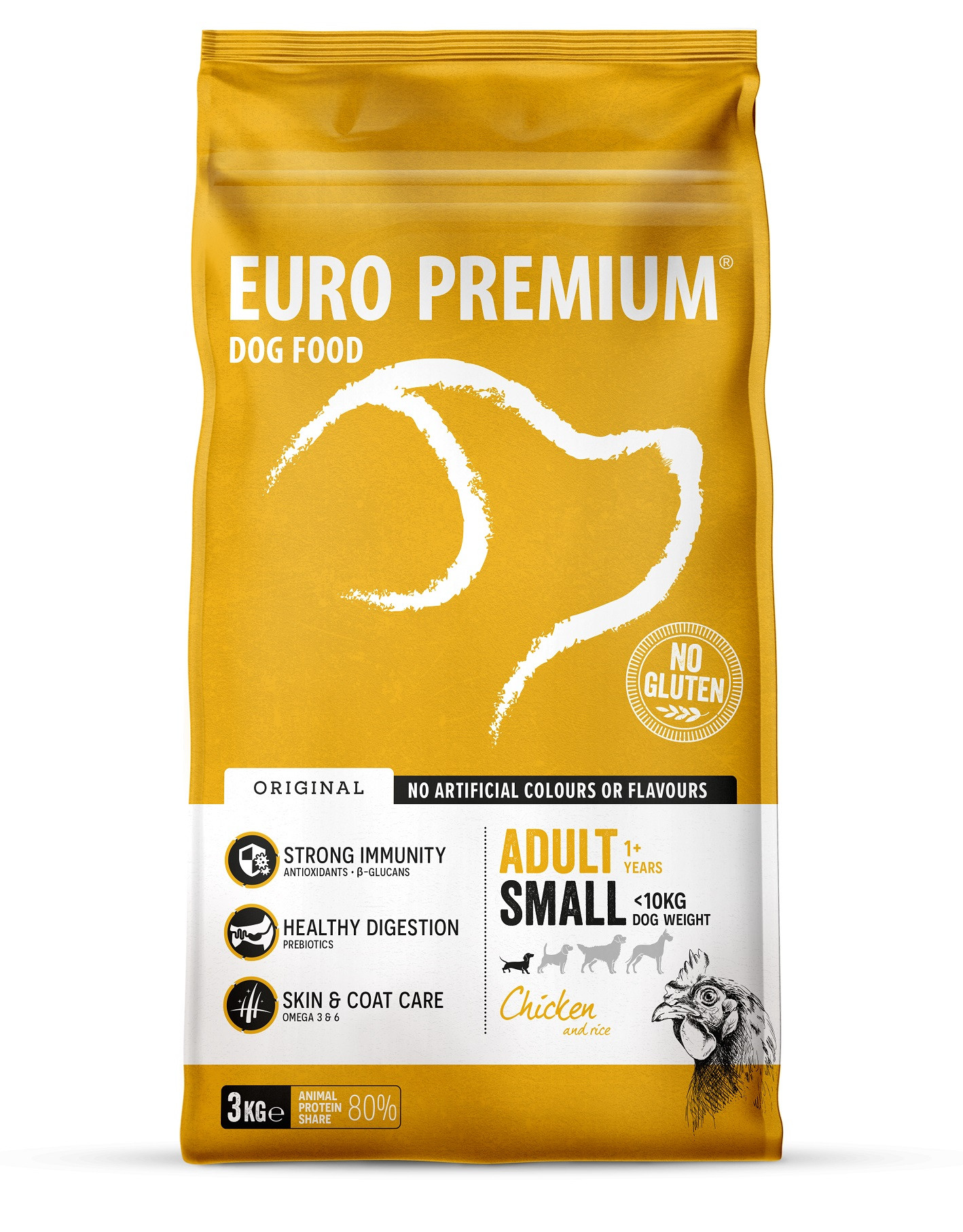 Euro Premium Small Adult Chicken & Rice hondenvoer