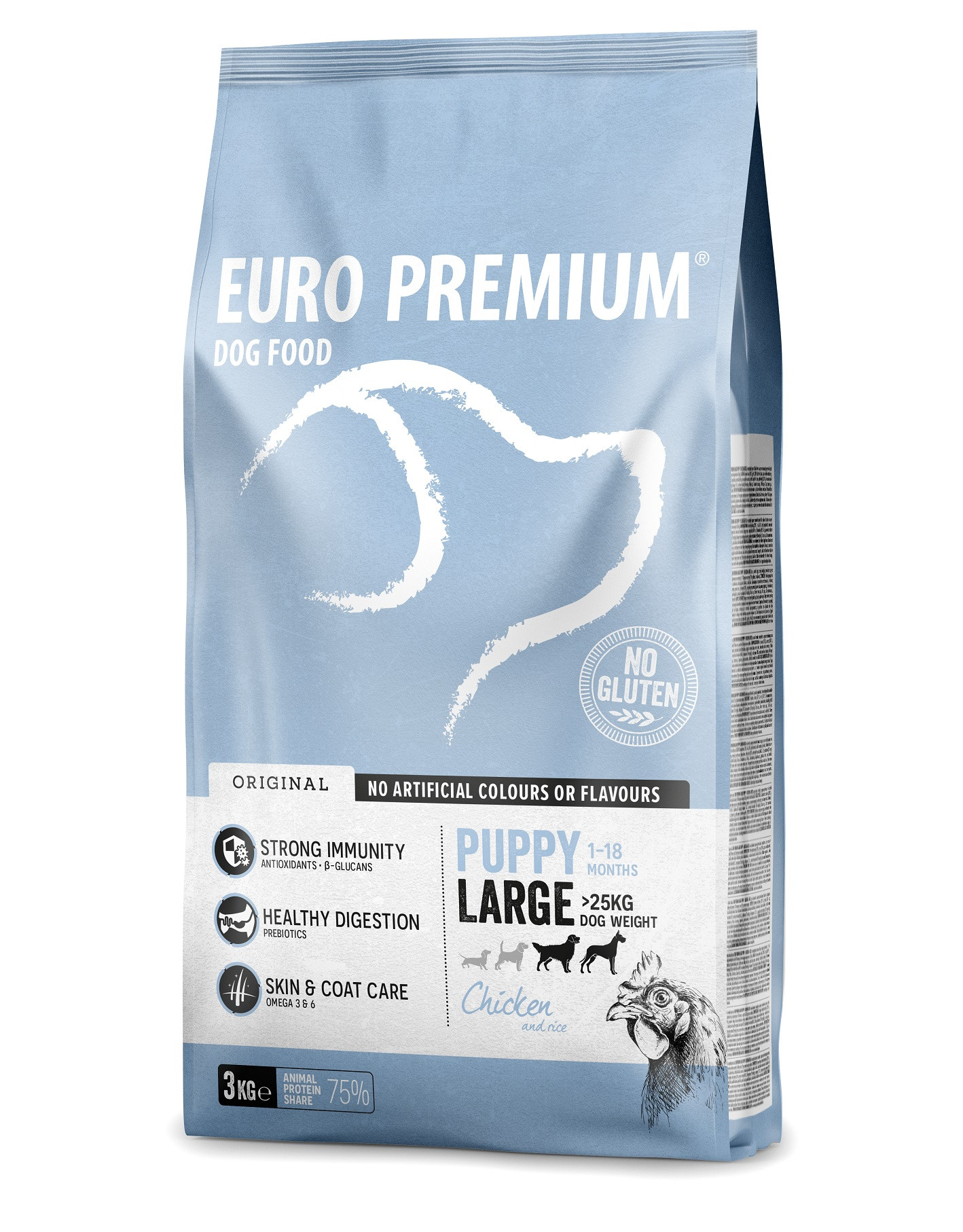 Euro Premium Large Puppy Chicken & Rice hondenvoer