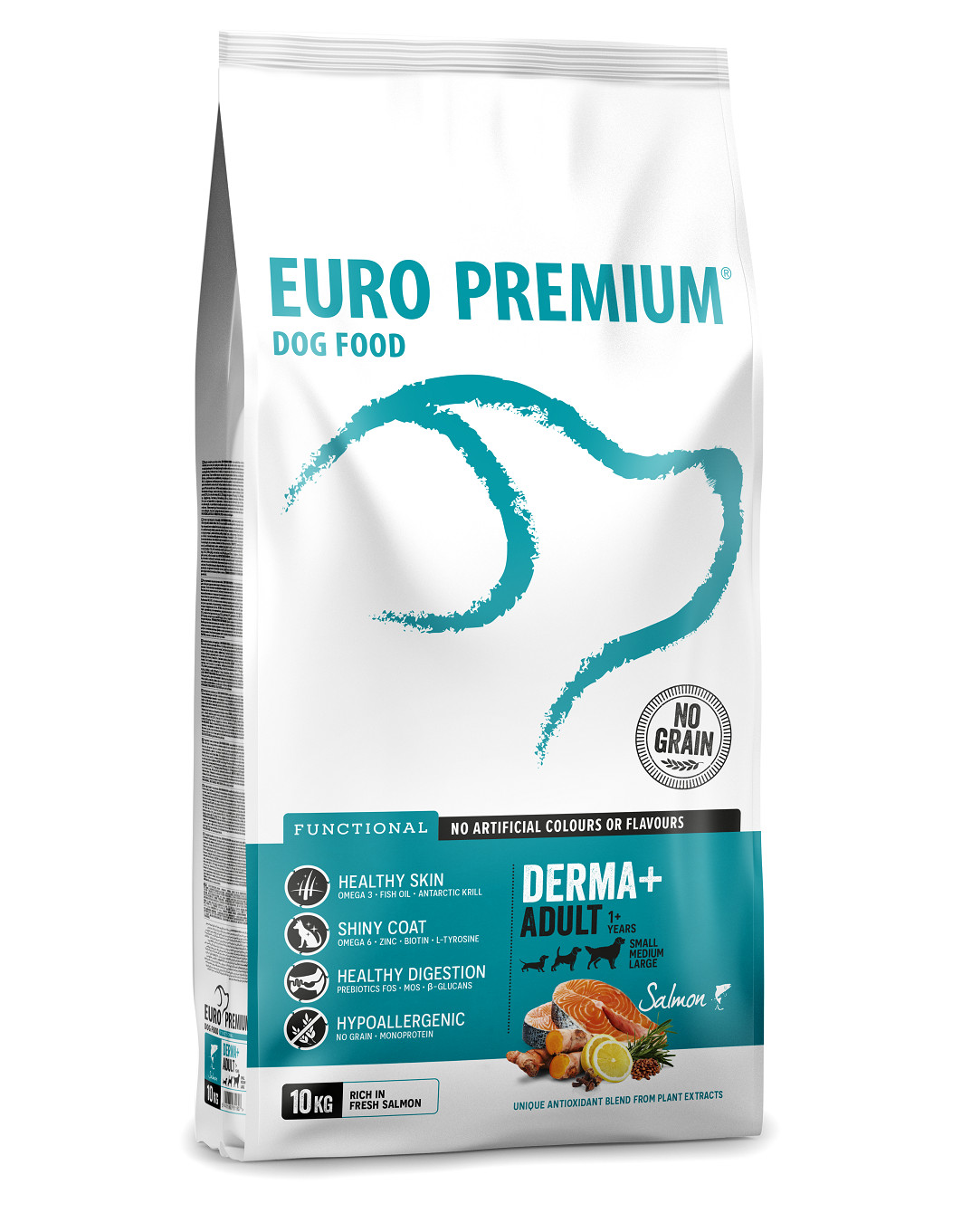 Euro Premium Grainfree Adult Derma+ Salmon & Potato hondenvoer