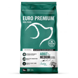 Euro Premium Adult Medium Chicken & Rice hondenvoer 3 kg