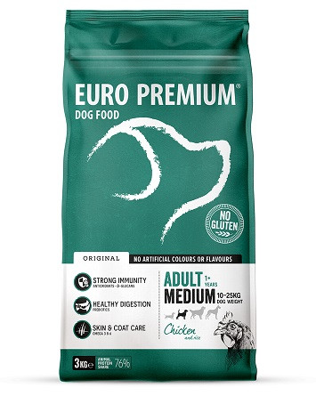 Euro Premium Adult Chicken & Rice hondenvoer | Goedkoop