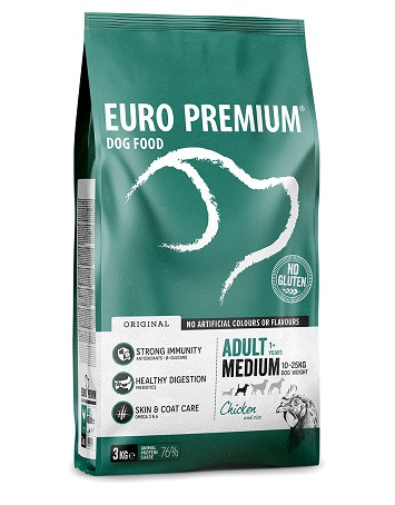 Euro Premium Medium Adult Chicken & Rice hondenvoer
