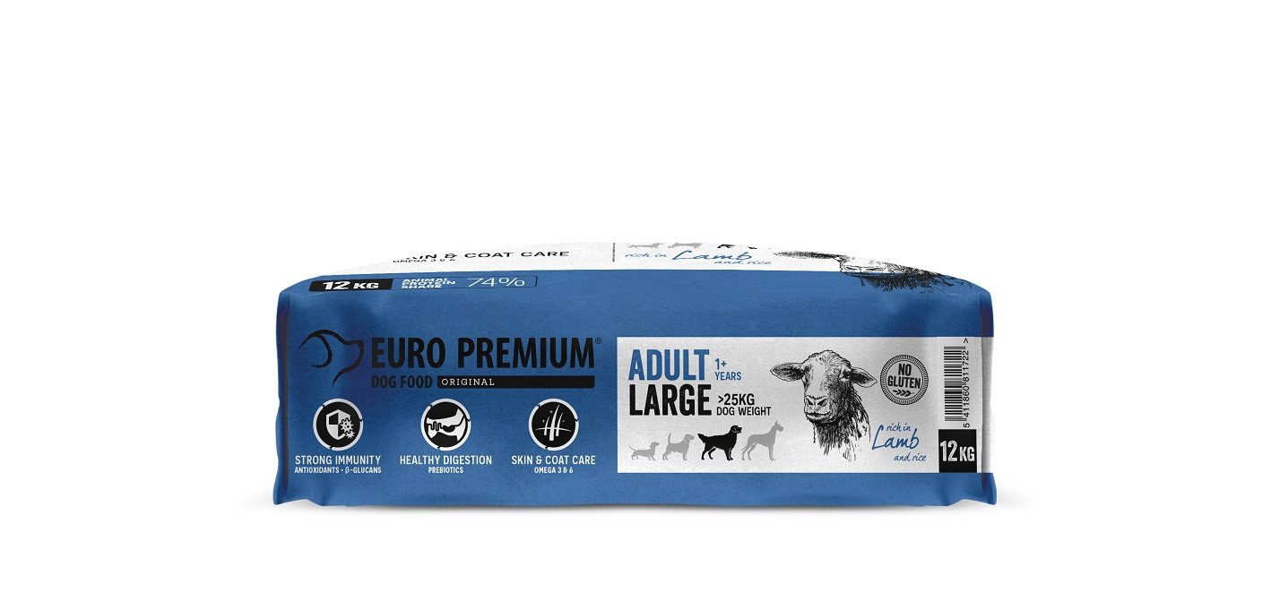 Euro Premium Adult Large Lamb & Rice hondenvoer