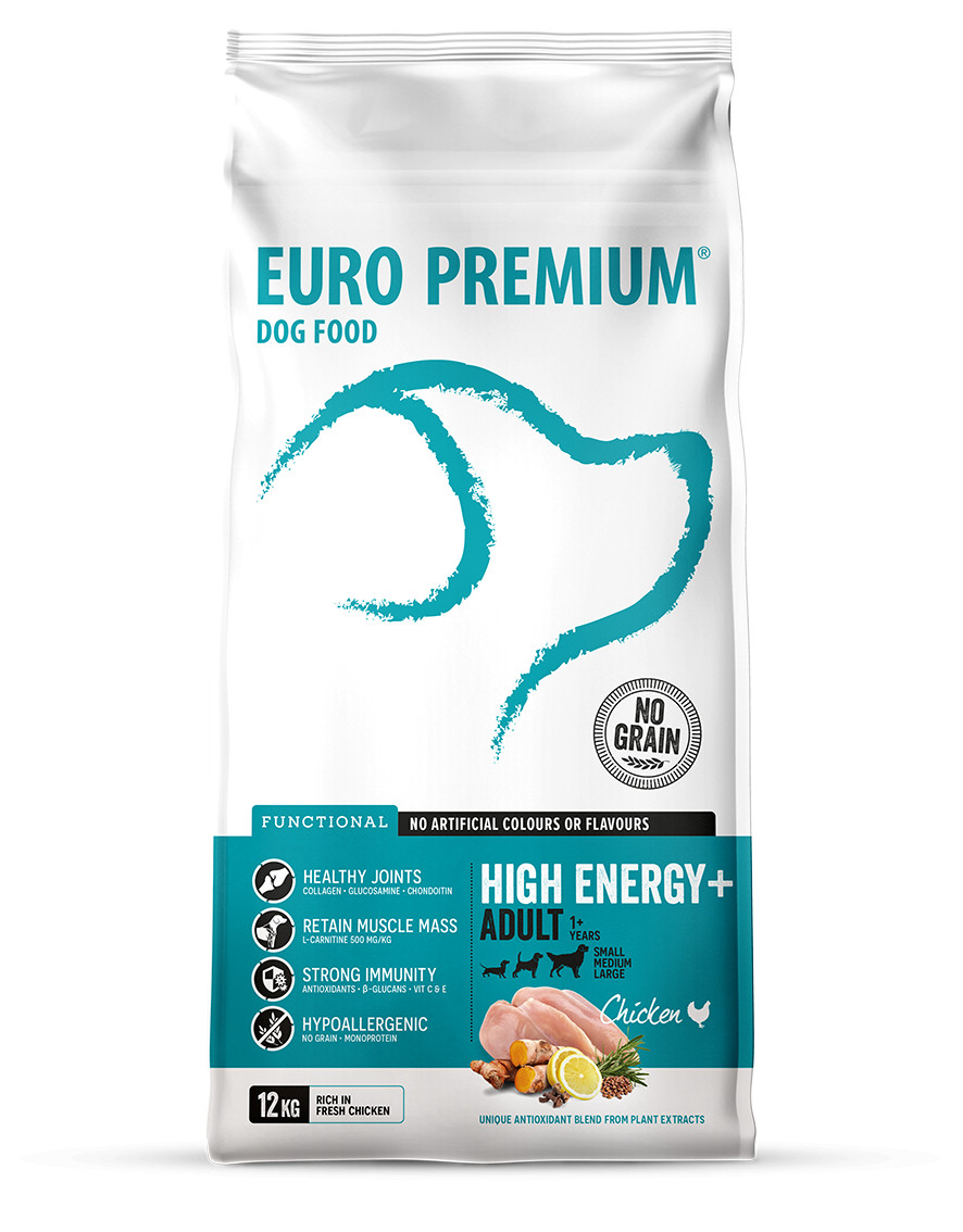 Euro Premium Grainfree Adult High Energy+ Chicken & Potato hondenvoer