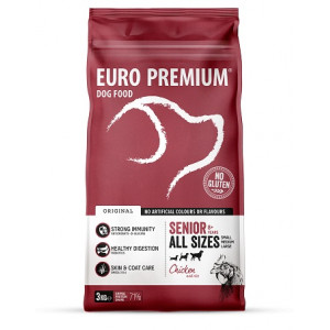 Afbeelding Euro Premium Senior 8+ Chicken & Rice hondenvoer 12 kg door Brekz.nl
