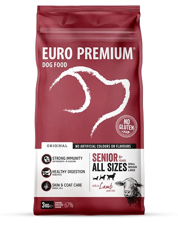 Euro Premium Senior Lamb & Rice 8+ hondenvoer
