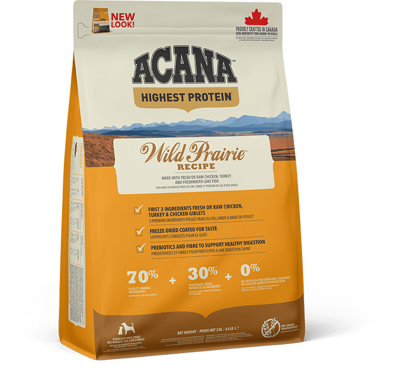 Afbeelding van 2 kg Acana Highest Protein Wild Prairie hondenvoer