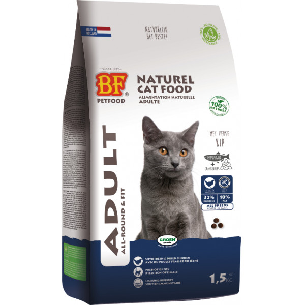 Biofood BF Petfood Adult Allround & Fit kattenvoer 10 kg