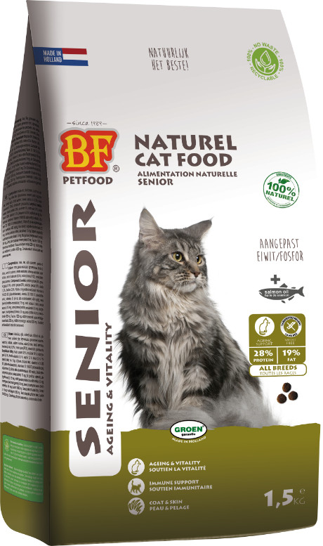 Afbeelding van 2 x 1,5 kg BF Petfood Senior Ageing & Souplesse kattenvoer