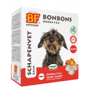 BF Petfood Schapenvet Mini Bonbons met zalm 4 + 1 gratis