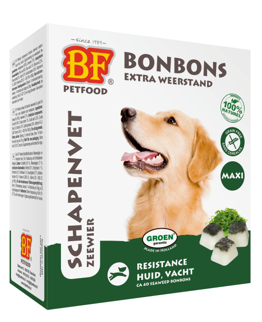 Afbeelding van 1 Verpakking Hondensnacks | BF Petfood Schapenvet Maxi Bonbons Met Zeewier Biofood