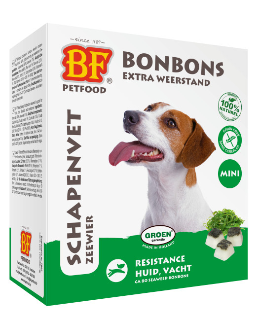 Afbeelding van 1 Verpakking Hondensnacks | BF Petfood Schapenvet Mini Bonbons Met Zeewier Biofood