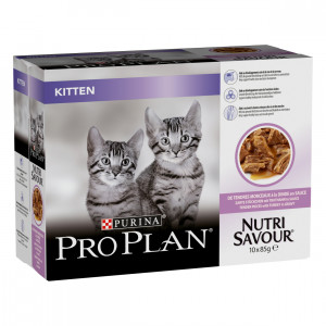 Afbeelding Purina Pro Plan Cat NutriSavour - Junior - 10 x 85 g zakjes door Brekz.nl