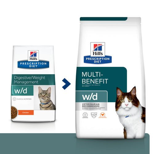 Hill's Prescription Diet W/D Multi-Benefit kattenvoer met kip