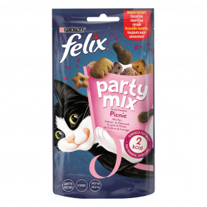 Felix Party Mix Snacks Picnic Snacks met kip-, kaas- & kalkoensmaak 8 x 60 g afbeelding