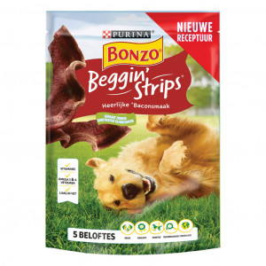 Purina Bonzo Beggin&apos; Strips hondensnacks 3 x 120 g afbeelding