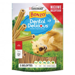 Bonzo Dental Delicious Rund Medium hondensnack 6 verpakkingen