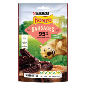 Afbeelding Bonzo Sausages hondensnacks 3 x 70 gram door Brekz.nl