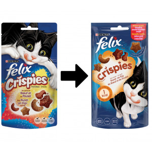 Felix Crispies Snacks rund- & kipsmaak kattensnoep