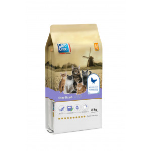 Afbeelding Carocroc 32/12 Sterilised met kip kattenvoer 2 x 400 gram door Brekz.nl