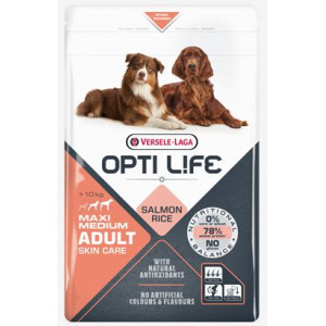 Afbeelding Opti Life Adult Skincare Medium/Maxi hondenvoer 12.5 kg door Brekz.nl