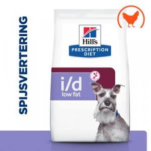 Afbeelding Hill's Prescription Diet Canine I/D Digestive Care Low Fat - Hondenvoer - 1.5 kg door Brekz.nl