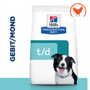 Hill's Prescription Diet T/D Dental Care hondenvoer met kip 2 x 4 kg