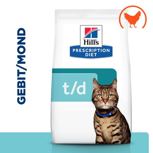 insect ontwikkeling Matig Hill's Prescription Diet T/D Dental Care kattenvoer met kip