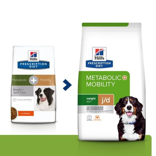 Hill's Prescription Metabolic+Mobility Weight+Joint kip hondenvoer