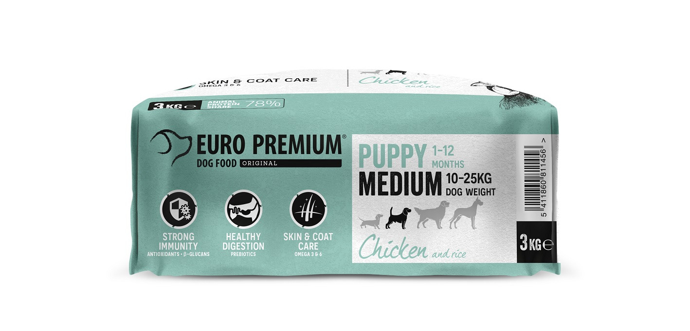  Euro Premium Junior&Puppy Medium hondenvoer