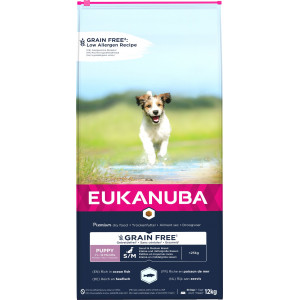 Eukanuba Puppy & Junior S/M graanvrij zeevis hondenvoer