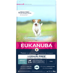 Afbeelding Eukanuba Adult S/M graanvrij zeevis hondenvoer 2 x 12 kg door Brekz.nl