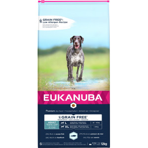 Afbeelding Eukanuba Adult L/XL graanvrij zeevis hondenvoer 2 x 12 kg door Brekz.nl