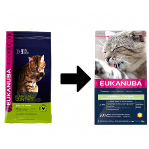 Eukanuba Adult Hairball Control met kip kattenvoer