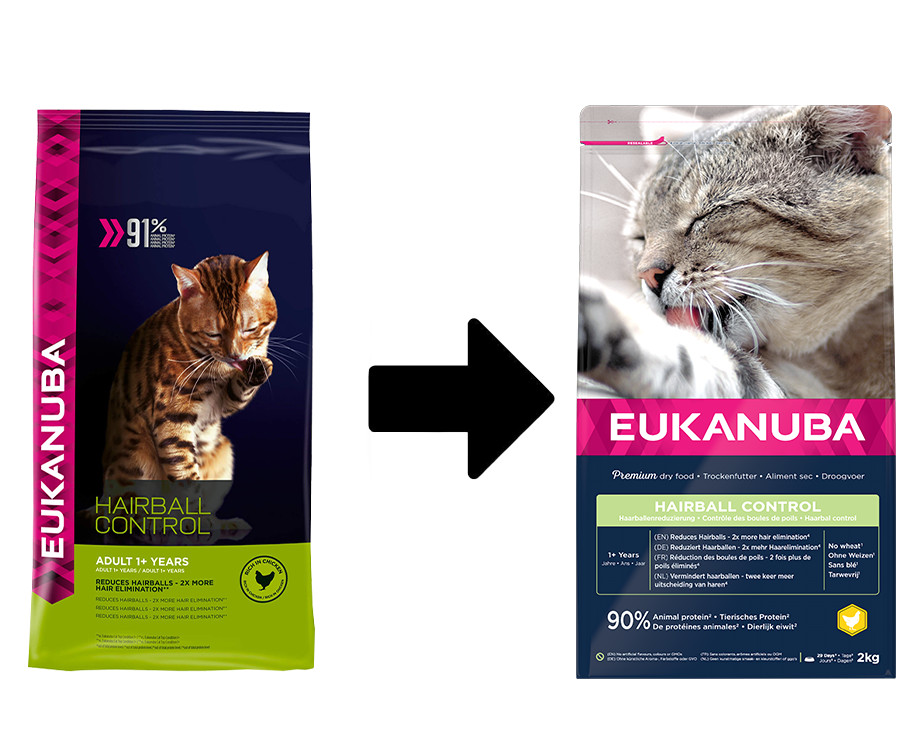 Eukanuba Adult Hairball Control met kip kattenvoer