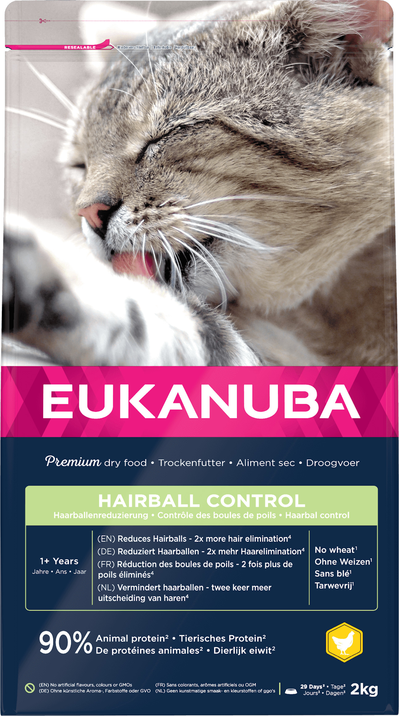 Eukanuba Adult Hairball Control met kip kattenvoer