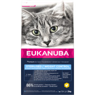Eukanuba Adult Sterilised/Weight Control kip kattenvoer 2 x 10 kg