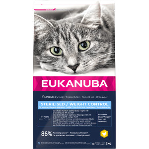 Afbeelding Eukanuba Adult Sterilised/Weight Control kattenvoer 10 kg door Brekz.nl