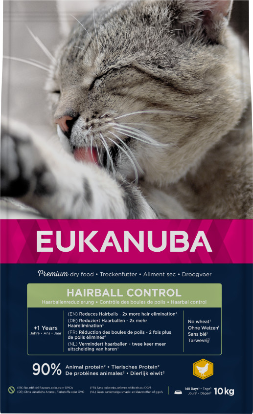 Eukanuba Adult Hairball Control kip kattenvoer