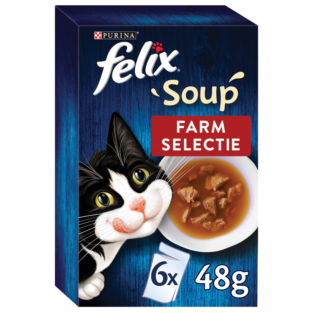 Felix Soup Farm Selectie Kattensoep (6x48g)