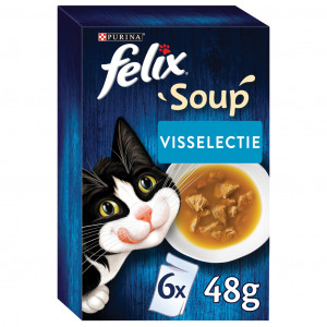 Felix Soup Original Visselectie Kattensoep (6x48g) 8 x (6 x 48 g) afbeelding