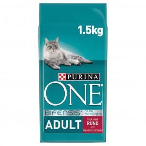 Purina One Adult met rund kattenvoer 1,5 kg