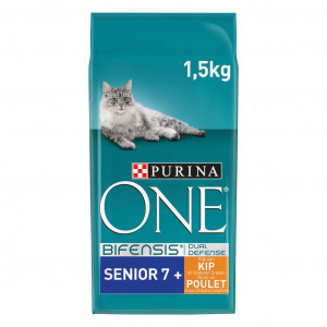 Afbeelding Purina One Senior Kip Volkoren Granen kattenvoer 3 kg door Brekz.nl
