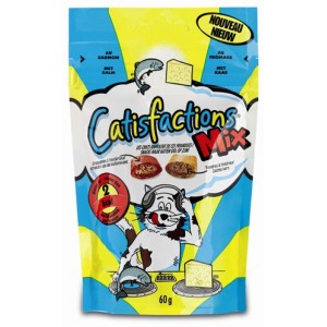 Catisfactions Mix Zalm en Kaas kattensnoep Per verpakking Catisfactions Mix Zalm en Kaas kattensnoep Per verpakking
