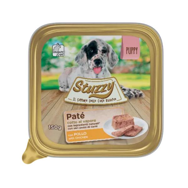 Stuzzy Paté met kip puppy hondenvoer 150 gr. 2 trays (44 x 150 g)