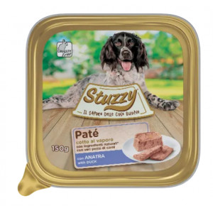 Stuzzy Paté met eend hondenvoer 150 gr. 1 tray (22 x 150 gram)